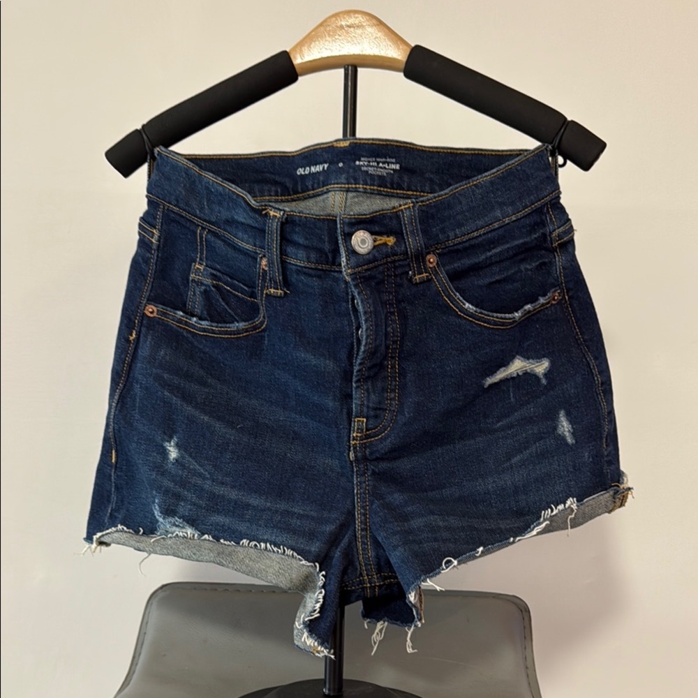 Old Navy Women's Dark Blue Denim Shorts